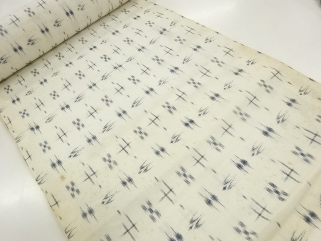 JAPANESE KIMONO / ANTIQUE BOLT FOR YUKATA / KASURI PATTERN